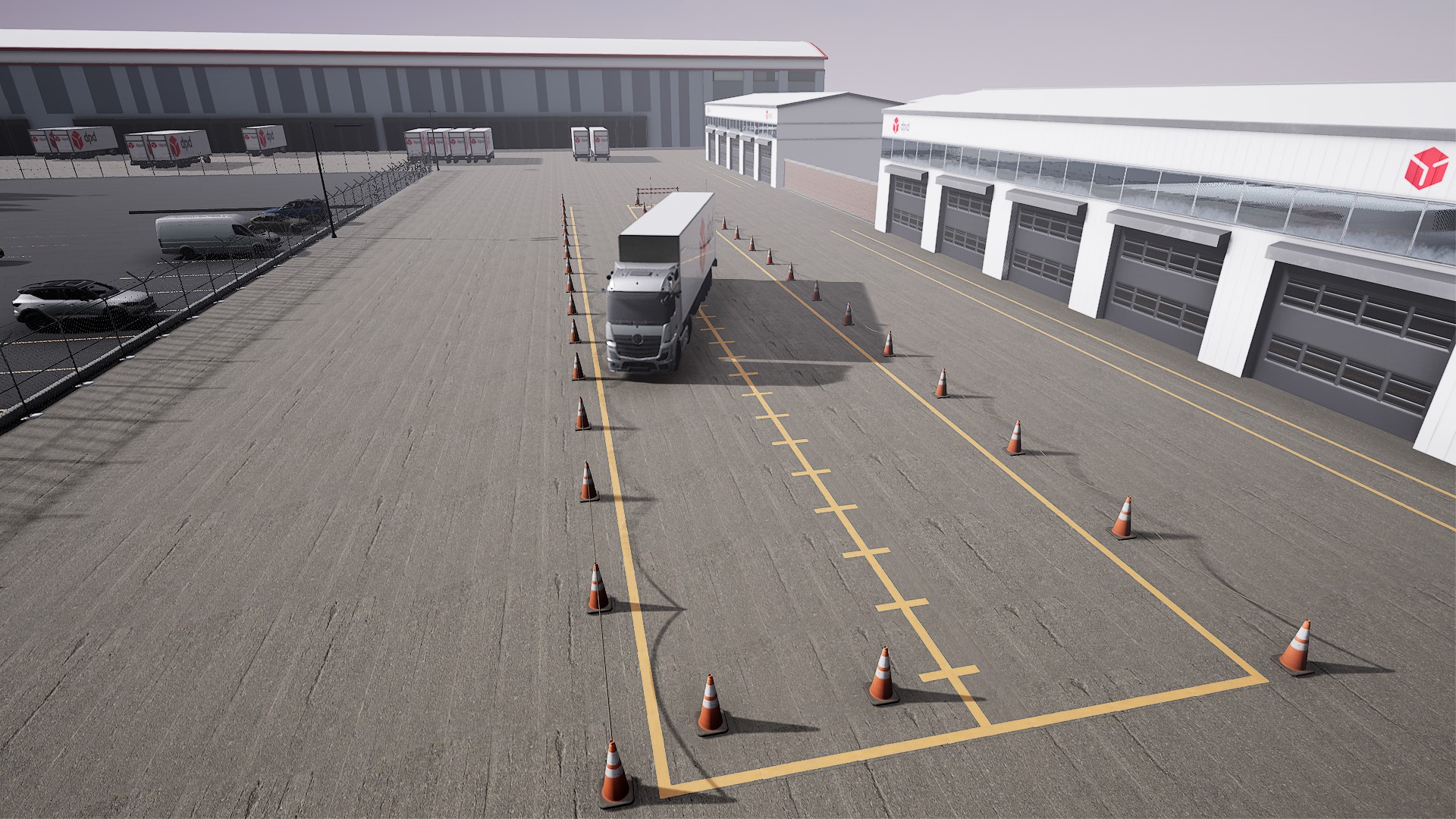3D Driver training iwith cones