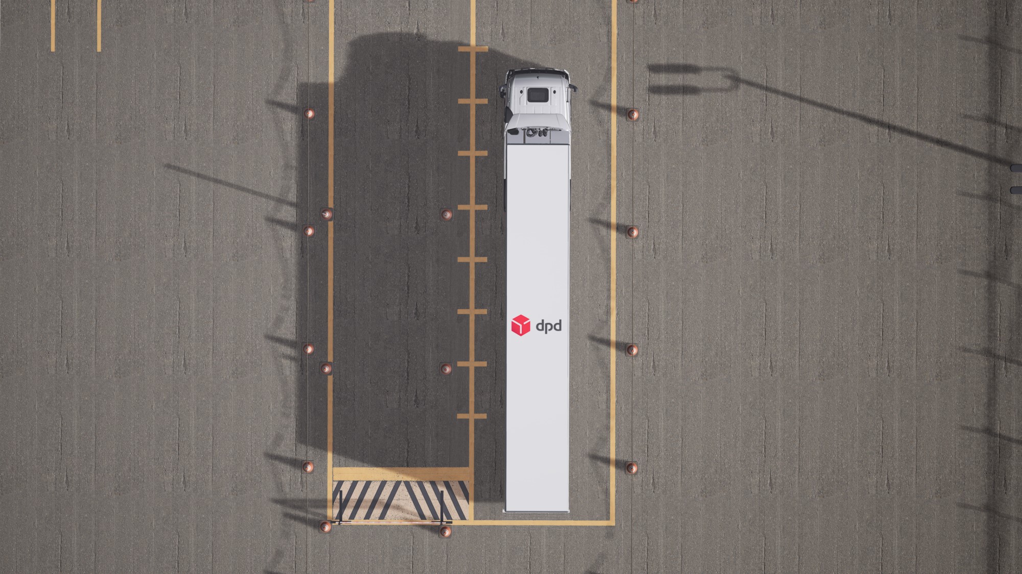 DPD truck bird eye view