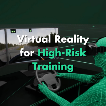 Virtual reality for high-risk training article, title text with title image