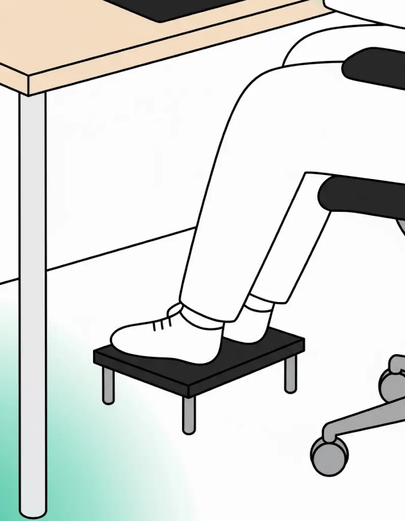 Footstool for desk ergonomics
