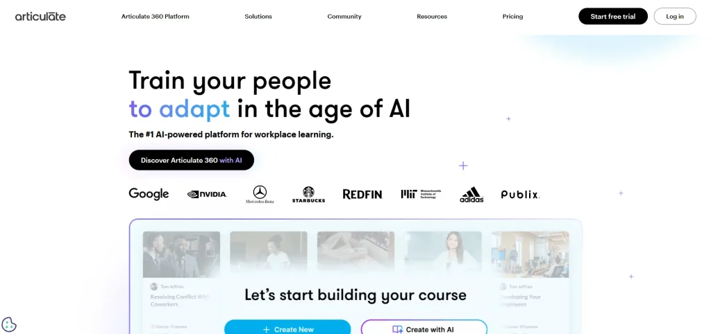 Articulate 360 Website Landing Page