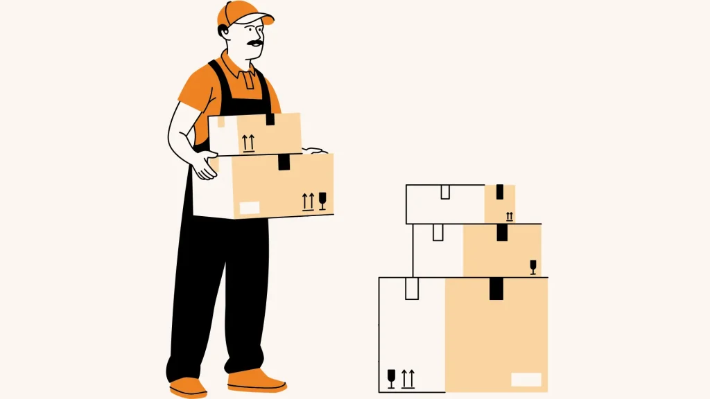 Manual handling warehouse graphic